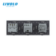 Терморегулятор сенсорний для теплої підлоги + вимикач + USB Type-C 18Вт LIVOLO, білий скляний - зображення 4