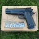 Игрушечный пистолет ZM26 металлический 6 мм на шариках BB детский airsoft 18 см для подростков - изображение 1
