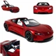 Металлическая машинка Автопром Tesla Roadster 1:24 красная инерционная со светом и звуком, открываются двери AP7729-2 - изображение 1
