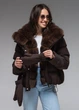 Жіночий пуховик зимовий з натуральним мехом до –20°C Viva Wear 8822 S шоколадний 8822-2 - зображення 3
