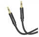 Cable AUX 3.5mm to 3.5mm (1m) — Hoco UPA30 Audio Cable — Black (785070) - изображение 1