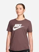 Футболка хлопковая женская Nike W Nsw Club Ss Tee Icn Ftra DX7906-502 L Коричневая (198726208524) - изображение 1