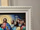Икона Тайная вечеря с блеском в белой багетной раме 20х24 см. №P130 - изображение 4