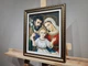 Икона Святое семейство с блеском в золотистой багетной раме 20х24 см. №P128 - изображение 3