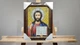 Икона Пара Казанская Венчальная с блеском в коричневой багетной раме 17х24 см.№P116 - изображение 3
