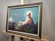 Икона Иисус на елеонской горе с блеском в золотистой багетной раме 30х40 см. №P122 - изображение 3