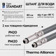Шланг для підключення змішувача Thermo Alliance Standart (пара) 80 см NYLON M10x1/2"В TAS386W80 - зображення 4