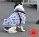 Худи для собак и кошек DIEGO hoodie Серые буквы серый трикотаж двухнитка Размер XL универсальное капюшон на липучке декоративный карман с лейбой - изображение 7