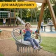 Підвісне плетене крісло-гойдалка LEOBRO Boho XL 80 см Grey з подушкою (LB-1107) - зображення 10
