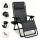 Комфортное кресло-шезлонг LEOBRO Zero Gravity Dark Grey (LB-ZGC-F1-DGR) - изображение 1