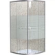 Душова кабіна BRAVO WISLA N90TS.Line 88x88x180 см, півкругла, без піддона, сатиновий профіль, скло з білою лінією - изображение 1