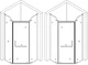 Душова кабіна BRAVO RABA N90FS 90x90x185 см, п'ятикутна, без піддона, сатиновий профіль, матове скло 6 мм - зображення 6