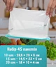 45 Пакетов для хранения продуктов с зип-замком слайдером, набор для кухни и заморозки - изображение 2