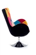 Fotel obrotowy Halmar Butterfly patchwork Wielokolorowy (V-CH-BUTTERFLY-FOT-PATCHWORK) (5905248110915) - obraz 3