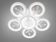 Потолочная LED люстра белая с кристаллами 95 Вт с пультом 8135/5+1WH LED 3color dimmer - изображение 1