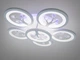 Потолочная LED люстра белая с кристаллами 95 Вт с пультом 8135/5+1WH LED 3color dimmer - изображение 2