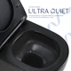 Унитаз подвесной Qtap Jay Ultra Quiet 485х360х320 мм, Matt Black, сиденьем Slim Duroplast/ Soft-close/ Quick Relase QT07335177MB - изображение 5