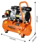 Kompresor bezolejowy NEO Tools 12 l 12K020-1 (5907558479614) - obraz 9