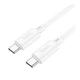 Кабель USB Hoco X88 Gratified 60W Type-C to Type-C Білий - изображение 1