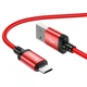 Кабель для зарядки Hoco X89 Wind передачи данных USB на Micro-USB 1m 2.4A Red - изображение 1