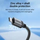 Кабель ACEFAST USB-C до USB-C алюмінієвий alloy charging data cable C20-03 |1.2m, 60W/3A| - зображення 8