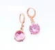 Серьги с розовым цирконом (682454) - изображение 2