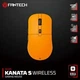 Беспроводная игровая мышь Fantech WG9S Kanata 12000DPI 2.4GHz желтая ABS пластик эргономичная - изображение 6