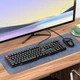 Комплект клавиатура и мышь Hoco DI50 USB черный 104 клавиши мембранные ABS пластик для работы и учебы - изображение 6