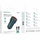 Авто зарядний пристрій 2 USB 2.4A 12Вт 12-24В кабель Lightning Borofone BZ19 Сапфірово-синій - зображення 2