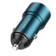Автомобільний зарядний пристрій 18Вт QC3.0 USB Micro Borofone BZ19A Wisdom сапфірово-синій ABS полікарбонат - зображення 5