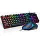 Клавиатура и мышь TWolf TF200 USB черный 104 клавиши ABS пластик с LED подсветкой для работы и игр - изображение 3