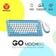 Беспроводная клавиатура и мышь Fantech Go WK897 компактные размеры 80 кнопок USB Bluetooth синий - изображение 7