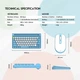 Беспроводная клавиатура и мышь Fantech Go WK897 компактные размеры 80 кнопок USB Bluetooth синий - изображение 8