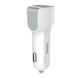 Авто зарядний пристрій Hoco Z23 2USB 2 4A 12-24V Lightning білий з кабелем 1м - зображення 4