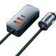 Автомобільний зарядний пристрій 120Вт 3 USB Type-C 12-24В алюмінієвий сплав Baseus Share Together Сірий - зображення 1