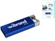 USB флешка 64 Гб Wibrand Chameleon синий металл для хранения данных - изображение 3