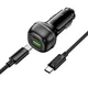 Авто зарядний пристрій Hoco Z58A 48Вт 12-24V 2USB Type-C Lightning чорний - зображення 6