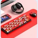 Беспроводной комплект клавиатура и мышь TWolf TF350 Colorful 105 клавиш USB адаптер 2.4GHz черный красный ABS пластик - изображение 5