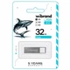 USB флешка Wibrand 32Гб Shark серебро USB 2.0 металл для хранения и переноса данных - изображение 2