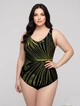 Купальник слитный (спереди юбка) Fuba 8216178 желтый 60 (6XL) грудь 4D-5E-6F бедра 128-132 см - изображение 1