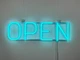 Неоновая вывеска Open 500x150 Голубой - изображение 3