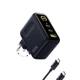 Сетевое зарядное устройство для 100W Baseus PicoGo AE21 GaN Digital Display Fast Charger PD 3.0/QC 4 быстрая зарядка для ноутбука три порта 2×USB Type-C + USB-A + кабель Type-C 1.5м (E0121B) Black - изображение 3