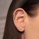 Серьги серебряные для пирсинга ушей 40069д - изображение 2