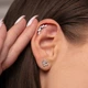 Серьги серебряные джекеты 40067д - изображение 3