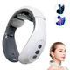 Імпульсний масажер для шиї Smart Neck Massager HX-1680, мікрострумовий масаж, портативний масажер для розслаблення шийних м'язів, зняття болю, стресу та напруги, 5 режимів масажу, живлення від батарей AAA - изображение 1