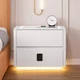Смарт-тумба QYJXF02 (47х39х48 см) з екошкіри з LED-підсвіткою, USB, датчик руху, бездротова зарядка, Bluetooth-аудіо, Біла - зображення 2