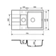 Кухонна мийка Adamant Anila Plus 775x495x200 mokko 100001410 - зображення 2