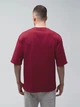 Футболка хлопковая длинная мужская Ray Oversize U0104M 2XL/3XL Бордовая (RAY2000000027050) - изображение 2