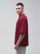 Футболка хлопковая длинная мужская Ray Oversize U0104M 2XL/3XL Бордовая (RAY2000000027050) - изображение 3