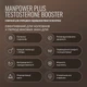 Тестостерон бустер Nano Pure Labs Bioavailable mineral complex MANPOWER PLUS TESTOSTERONE BOOSTER 4 x 100 мл - изображение 2